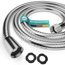 Carica l'immagine nel visualizzatore di Gallery, Engelbach® Tubo doccia flessibile 1,5m in acciaio inox - Con attacco standard - Flessibile e testato per l'acqua potabil