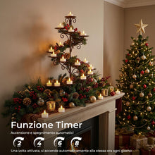 Carica l'immagine nel visualizzatore di Gallery, cimetech 12 lumini a LED con timer, telecomando senza fiamma decorazioni