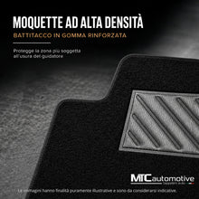 Carica l'immagine nel visualizzatore di Gallery, Tappetini Punto Evo dal 2009, e Fiat Punto dal 2012, Set 4 Pezzi su Misura