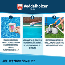Carica l'immagine nel visualizzatore di Gallery, Veddelholzer 0,5 litri Pool Clear. Cristallino per piscina, idromassaggio e piscina per bambini. contro l'intorbidimento