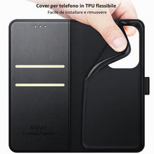 Carica l'immagine nel visualizzatore di Gallery, Cover per Xiaomi Redmi 17 4G/5G Libro in Pelle PU, [con 2 Pezzi Pellicola Vetro Temperato] Custodia Portafoglio Antiurto