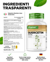 Carica l'immagine nel visualizzatore di Gallery, vit4ever Quercetina 500 mg - 180 Capsule - Confezione per 6 mesi