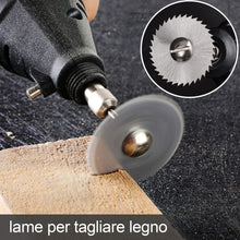 Carica l'immagine nel visualizzatore di Gallery, 9 Pezzi Dischi da Taglio per Dremel, Mini Lame per Seghe Circolari HSS, Dischi Diamantati e da Taglio di Resina, Utensil