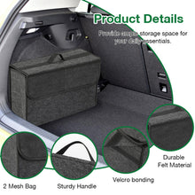Carica l'immagine nel visualizzatore di Gallery, VINATO Organizer per Bagagliaio Auto in Feltro, Borsa Bagagliaio con 2 Tasche in Rete, Robusto – per Attrezzi e Cura del