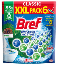 Carica l'immagine nel visualizzatore di Gallery, Bref WC Power Activ Active Pine Detergente WC profumatore 6 pezzi