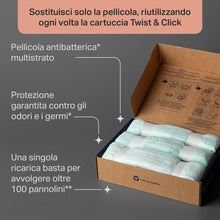 Carica l'immagine nel visualizzatore di Gallery, Tommee Tippee Sacchetti per mangiapannolini Twist &amp; Click