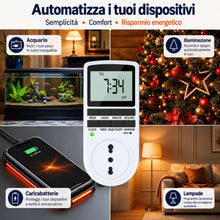 Carica l'immagine nel visualizzatore di Gallery, 2 Prese Programmabili Digitali Timer Conto alla Rovescia 16A