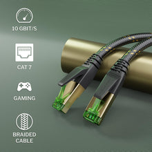 Carica l'immagine nel visualizzatore di Gallery, KabelDirekt – Cavo Ethernet CAT7 10Gbit/s – 0,5m, nylon