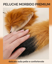 Carica l'immagine nel visualizzatore di Gallery, LEEQ 2 Pezzi Finto peloso volpe gatto orecchie Cosplay Set - Costume volpe Orecchie volpe Coda per Dress Up Carino Costu