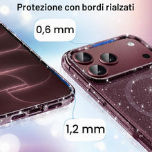 Carica l'immagine nel visualizzatore di Gallery, JETech Cover Glitter Magnetica per iPhone 18 Pro, Ciliegia Scuro