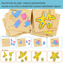 Carica l'immagine nel visualizzatore di Gallery, GOLDGE 16 Pezzi Puzzle Legno Bambini, Giochi Bambini 1 2 3 4 Anni