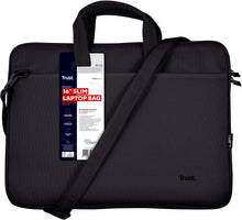 Carica l'immagine nel visualizzatore di Gallery, Trust Bologna Slim Eco Borsa per Laptop fino a 16", Borsa per Laptop Sostenibile in Plastica Riciclata, con Tracolla, Custodia per Viaggio, Lavoro, Ufficio, Scuola