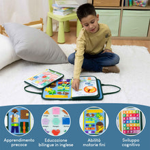 Carica l'immagine nel visualizzatore di Gallery, BONNYCO Montessori Busy Board di Feltro Giochi Montessori Didattici, Pannello Sensoriale Bambini Montessori Board Valigetta Montessori | Giochi Bambini Bimba Bimbo Regalo Bambino Compleanno Natale