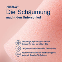 Carica l'immagine nel visualizzatore di Gallery, OHROPAX Tappi per le orecchie morbidi, 24 pezzi, in schiuma, SNR 31 dB