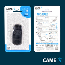Carica l'immagine nel visualizzatore di Gallery, CAME Telecomando TOP-432EE bicanale nero multiutenza codice fisso con autoapprendimento, 433,92 MHz, batteria CR2032 inc