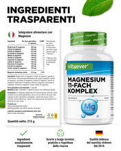 Carica l'immagine nel visualizzatore di Gallery, vit4ever Complesso di Magnesio - 240 Capsule - Alto dosaggio - Lab Testato