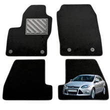 Carica l'immagine nel visualizzatore di Gallery, Tappetini Ford Focus III dal 2011-2018, Su Misura, Set 4 Pezzi Neri