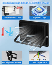 Carica l'immagine nel visualizzatore di Gallery, Faretto LED da Esterno 100W 10000LM 6500K