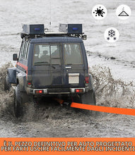 Carica l'immagine nel visualizzatore di Gallery, Yulado Corda Traino Auto, Cinghia per Auto Fune Da 5m x 5cm 10T, Resistenza Alla Rottura di 26455 LBS, 2 Ganci Rinforzat