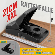 Carica l'immagine nel visualizzatore di Gallery, Hestya Trappola per topi XXL (21 cm) - Confezione da 3 trappole a scatto extra large senza veleno - Trappola per topi ri