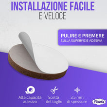 Carica l'immagine nel visualizzatore di Gallery, Filzada® 106x Feltrini per Sedie Rotondi e Quadrati Marrone - Autoadesivi