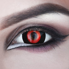 Carica l'immagine nel visualizzatore di Gallery, Meralens Lenti a Contatto Colorate Rosso 'Ghoul' Lenses - con porta lenti a contatto - ideali per Manga Anime Halloween 