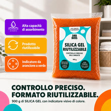 Carica l'immagine nel visualizzatore di Gallery, Silica gel riutilizzabile - DRYBOSS - Deumidificatore arancione rigenerabile con indicatore di saturazione per filamento