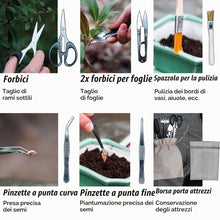 Carica l'immagine nel visualizzatore di Gallery, HAPPY SEED Kit Bonsai Attrezzi 13 Pezzi con Pratica Borsa - Mini Utensili da Giardinaggio per Piante da Interno e Una Co