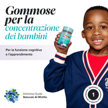 Carica l'immagine nel visualizzatore di Gallery, Focus Bambini Gommose | 30 Nootropiche | Criniera Leone, Ginseng | Novomins