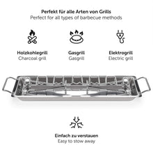 Carica l'immagine nel visualizzatore di Gallery, Blumtal Supporto Pollo Arrosto Forno, Supporto Cosce e Alette di Pollo in Acciaio Inox, Supporto Pollo BBQ Griglia