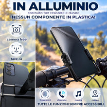 Carica l'immagine nel visualizzatore di Gallery, Porta Cellulare in Alluminio: per Bicicletta - eBike - Mtb - Monopattino Elettrico. Supporto Telefono, Installazione su 