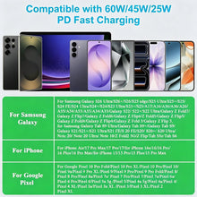 Carica l'immagine nel visualizzatore di Gallery, 60W Caricabatterie rapido USB C per Samsung Galaxy S26 Ultra,Caricatore Adattatore PD3.0 con Cavo USB C 2m S25 S24 S23 S