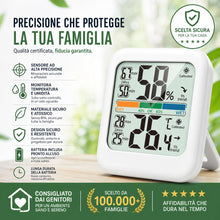 Carica l'immagine nel visualizzatore di Gallery, G.CATACC Termometro Ambiente Interno, Igrometro Digitale