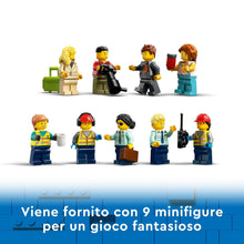 Carica l'immagine nel visualizzatore di Gallery, LEGO City Aereo Passeggeri, Modellino di Aeroplano Giocattolo da Costruire con 9 Minifigure e Veicoli dell'Aeroporto: Autobus, Trattore Aeroportuale, Camion del Catering e Furgone, Idea Regalo 60367