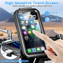 Carica l'immagine nel visualizzatore di Gallery, Supporto Telefono Moto Impermeabile Porta Cellulare Bici con 720° Girevole Braccio Estensione Metallo Porta Cellulare Mo