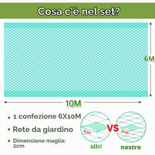 Carica l'immagine nel visualizzatore di Gallery, Rete di Protezione per Uccelli 6 X 10 m, Rete da Giardino,Rete Anti Uccelli