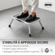 Carica l'immagine nel visualizzatore di Gallery, Amig Sgabello Pieghevole 1 Gradino Bianco 46x32x17 cm