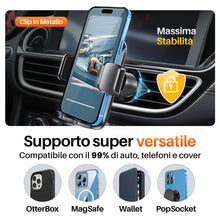 Carica l'immagine nel visualizzatore di Gallery, PORTENTUM Porta cellulare auto con gancio per presa d’aria – Nuova versione 2026 – Triplo aggancio – Rotazione 360° orie