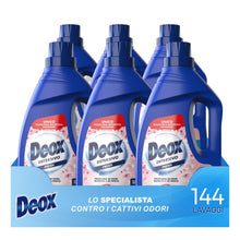 Carica l'immagine nel visualizzatore di Gallery, Deox Detersivo Lavatrice Liquido Fresh, 144 Lavaggi, 1200 ml x 6
