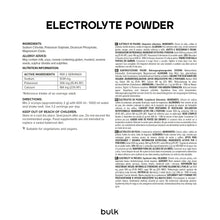 Carica l'immagine nel visualizzatore di Gallery, Bulk Complete Elettroliti in Polvere, Non aromatizzato, 500g