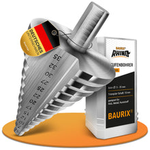 Carica l'immagine nel visualizzatore di Gallery, BAURIX® Punta a Gradino HSS Ø 5-35 mm – Metallo, Legno e Plastica