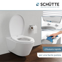 Carica l'immagine nel visualizzatore di Gallery, Sedile WC con abbassamento automatico, certificato TÜV, coperchio rimovibile in materiale infrangibile, facile da montar