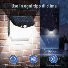 Carica l'immagine nel visualizzatore di Gallery, Solare Luci LED Esterno Giardino: 248 LED Luce Esterne 6 Pezzi con Pannello Solari con Sensore da Movimento 3 Modos 270°