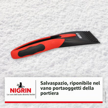 Carica l'immagine nel visualizzatore di Gallery, Nigrin Raschietto per Ghiaccio per Auto, per Inverno, Manico ergonomico Morbido, Denti per Rompere Il Ghiaccio, Colore: 