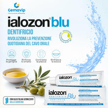 Carica l'immagine nel visualizzatore di Gallery, Ialozon Blu Dentifricio Olio EVO Ozonizzato Senza Fluoro 2x100 ml Gemavip