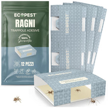 Carica l'immagine nel visualizzatore di Gallery, Trappola per ragni – Confezione da 12 | Trappole Adesive per Interni per Ragni e Altri Insetti Striscianti