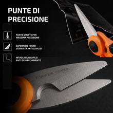 Carica l'immagine nel visualizzatore di Gallery, Forbici da Elettricista Professionali Acciaio Inox Titanio Spellafili