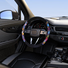 Carica l'immagine nel visualizzatore di Gallery, 1 Pezzo Coprivolante Auto, Coprivolante in stile nazionale, Copri Sterzo in Microfibra Traspirante e Antiscivolo, Copriv