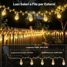 Carica l'immagine nel visualizzatore di Gallery, Catena Luminosa Esterno Solare 10M Catena Luci Stringa con 15 S17 Lampadine