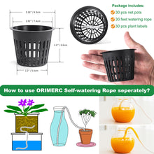 Carica l'immagine nel visualizzatore di Gallery, ORIMERC 30 pezzi netti pots da 7,6cm con stoppino idroponico da 9m, per acquaponica, vaso da muratore, secchielli per or